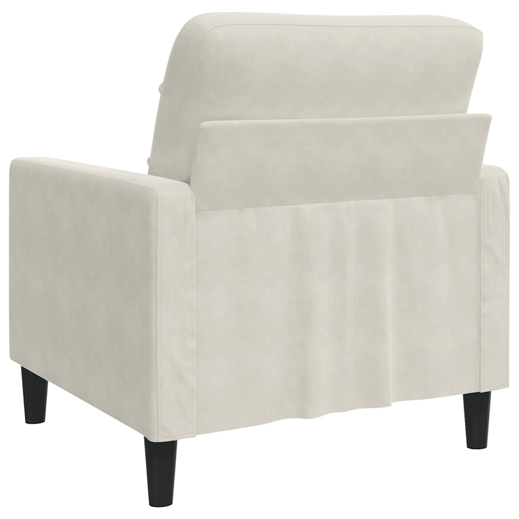 Fauteuil Crème 60 cm Velours - XIOS