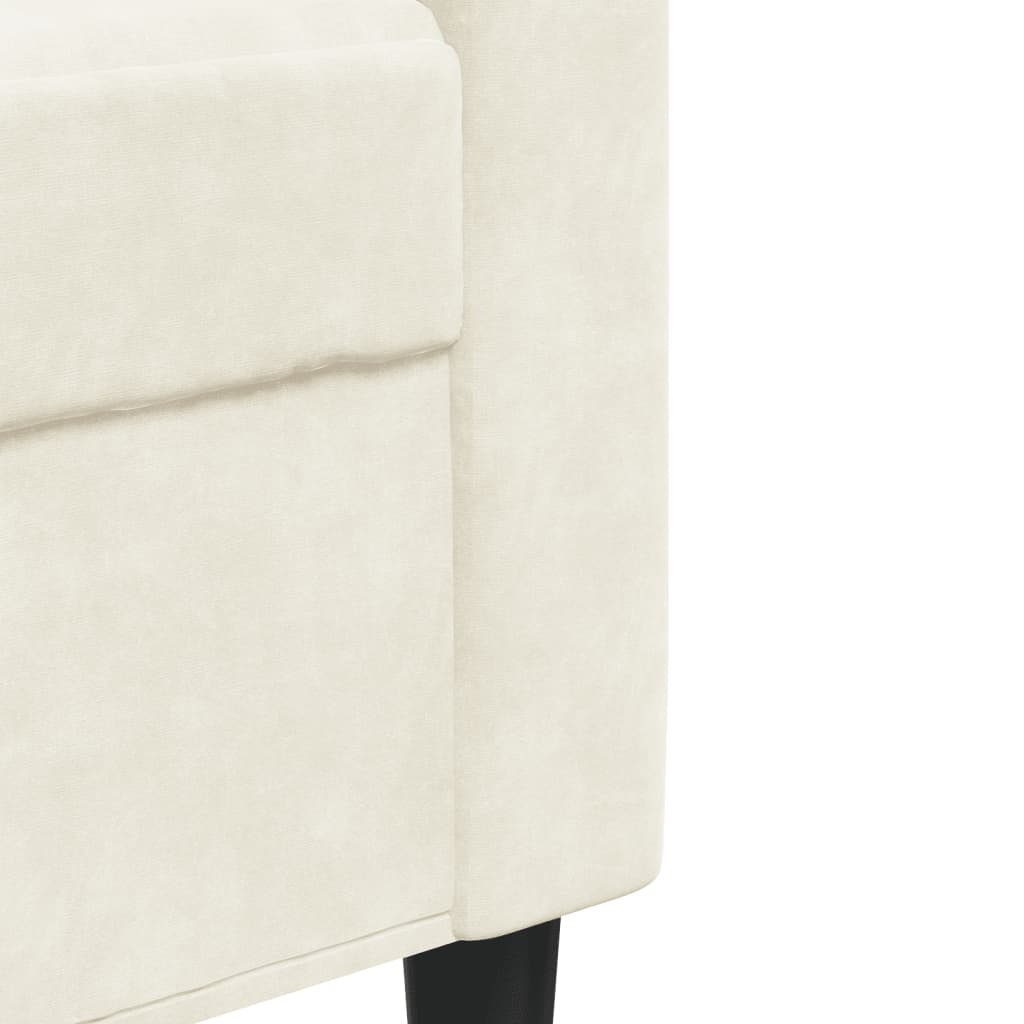 Fauteuil Crème 60 cm Velours - XIOS