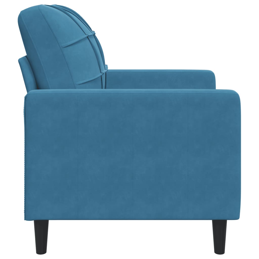 Fauteuil Bleu 60 cm Velours - XIOS