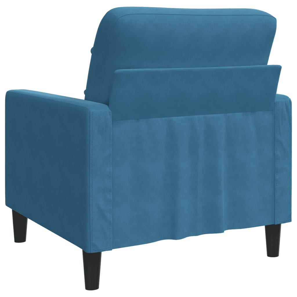Fauteuil Bleu 60 cm Velours - XIOS