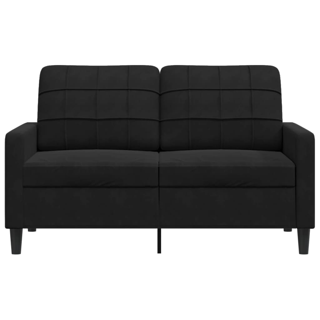 Canapé à 2 places Noir 120 cm Velours - XIOS