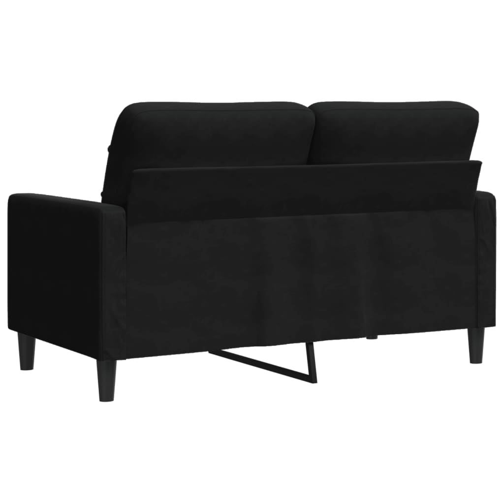 Canapé à 2 places Noir 120 cm Velours - XIOS