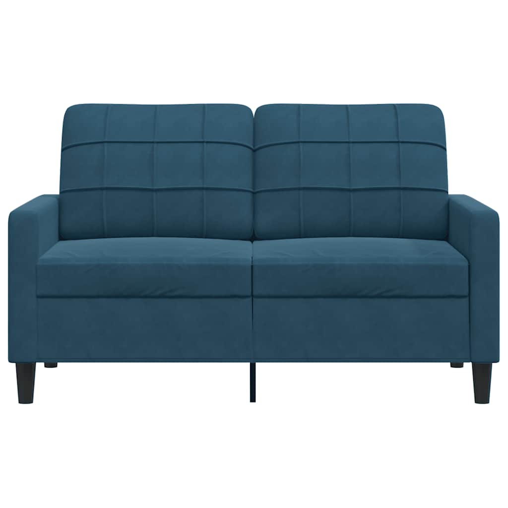 Canapé à 2 places Bleu 120 cm Velours - XIOS