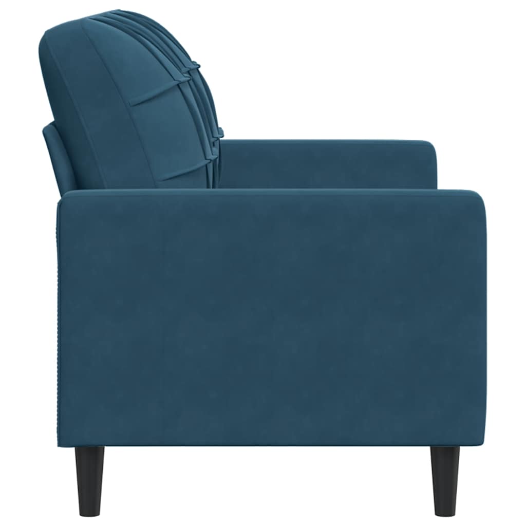Canapé à 2 places Bleu 120 cm Velours - XIOS