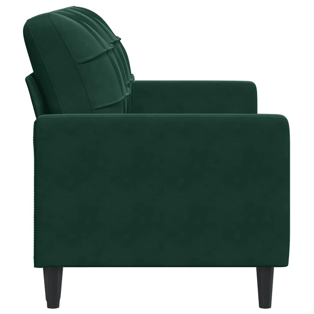Canapé à 2 places Vert foncé 140 cm Velours - XIOS