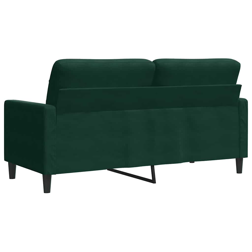 Canapé à 2 places Vert foncé 140 cm Velours - XIOS
