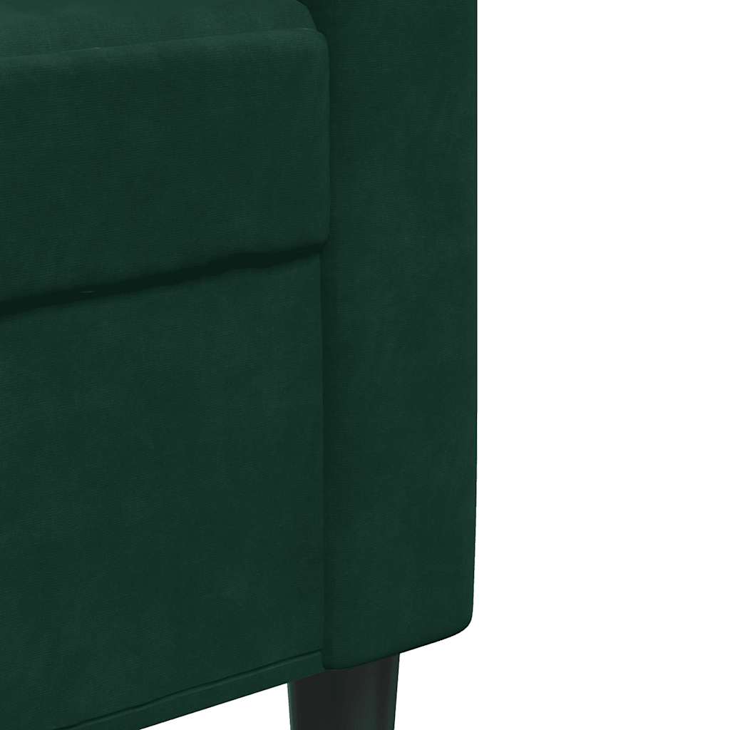 Canapé à 2 places Vert foncé 140 cm Velours - XIOS