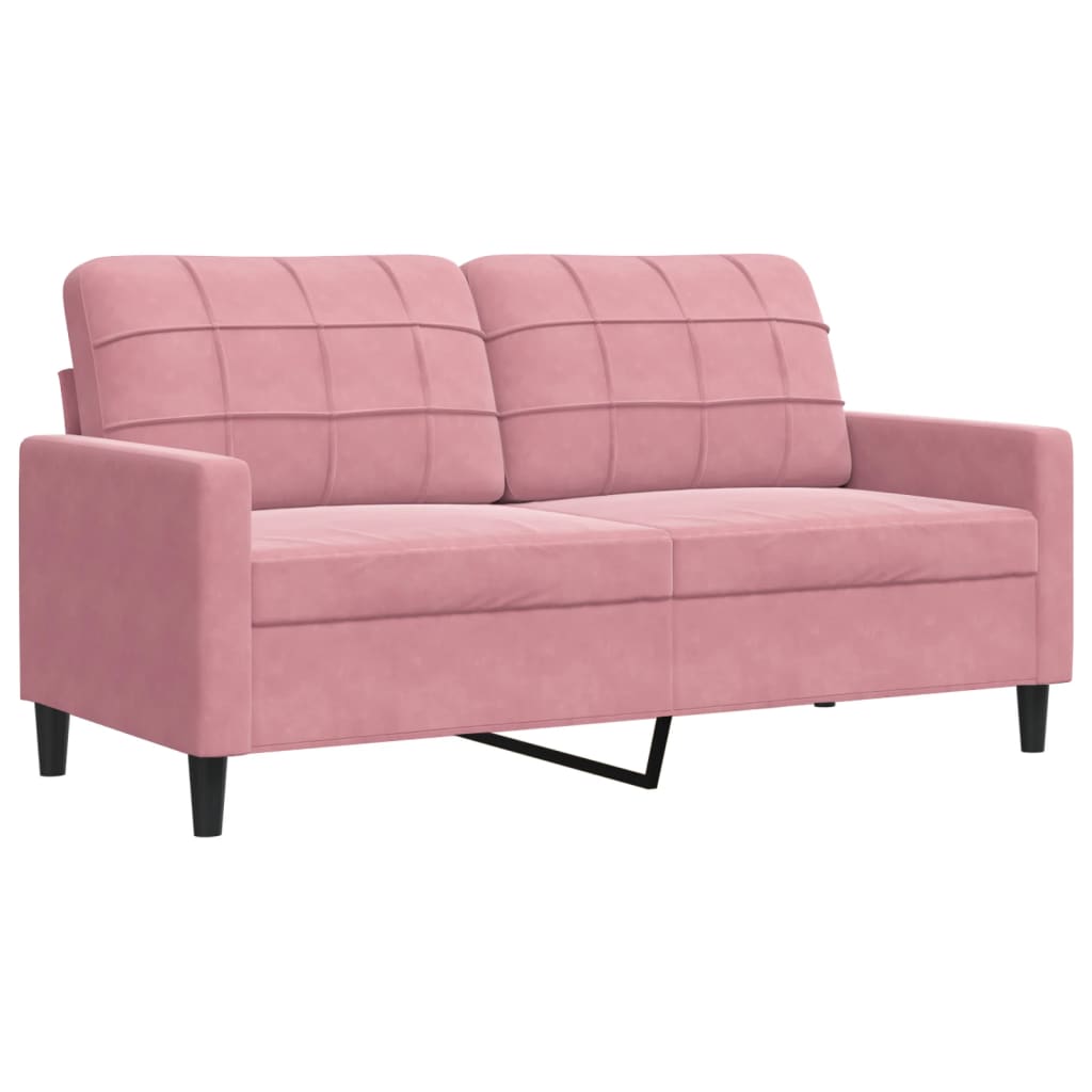 Canapé à 2 places Rose 140 cm Velours - XIOS
