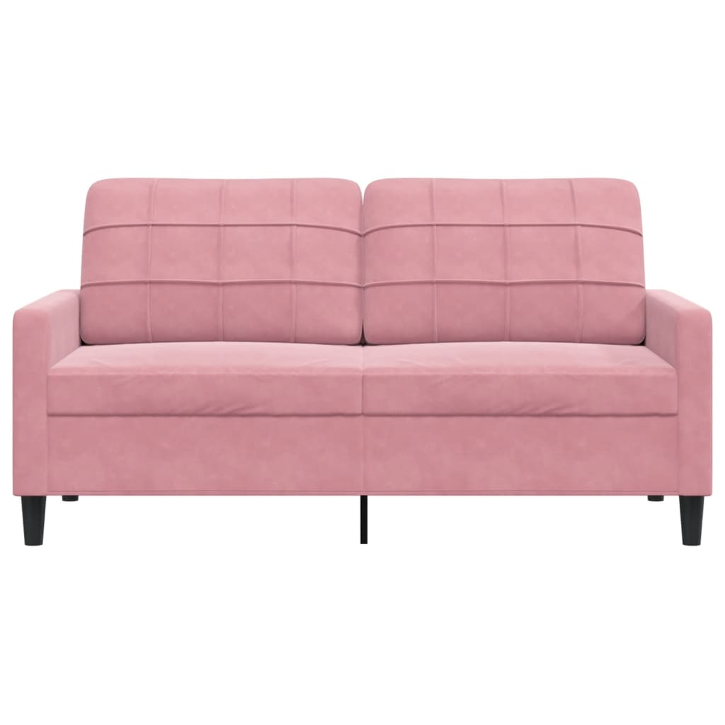 Canapé à 2 places Rose 140 cm Velours - XIOS