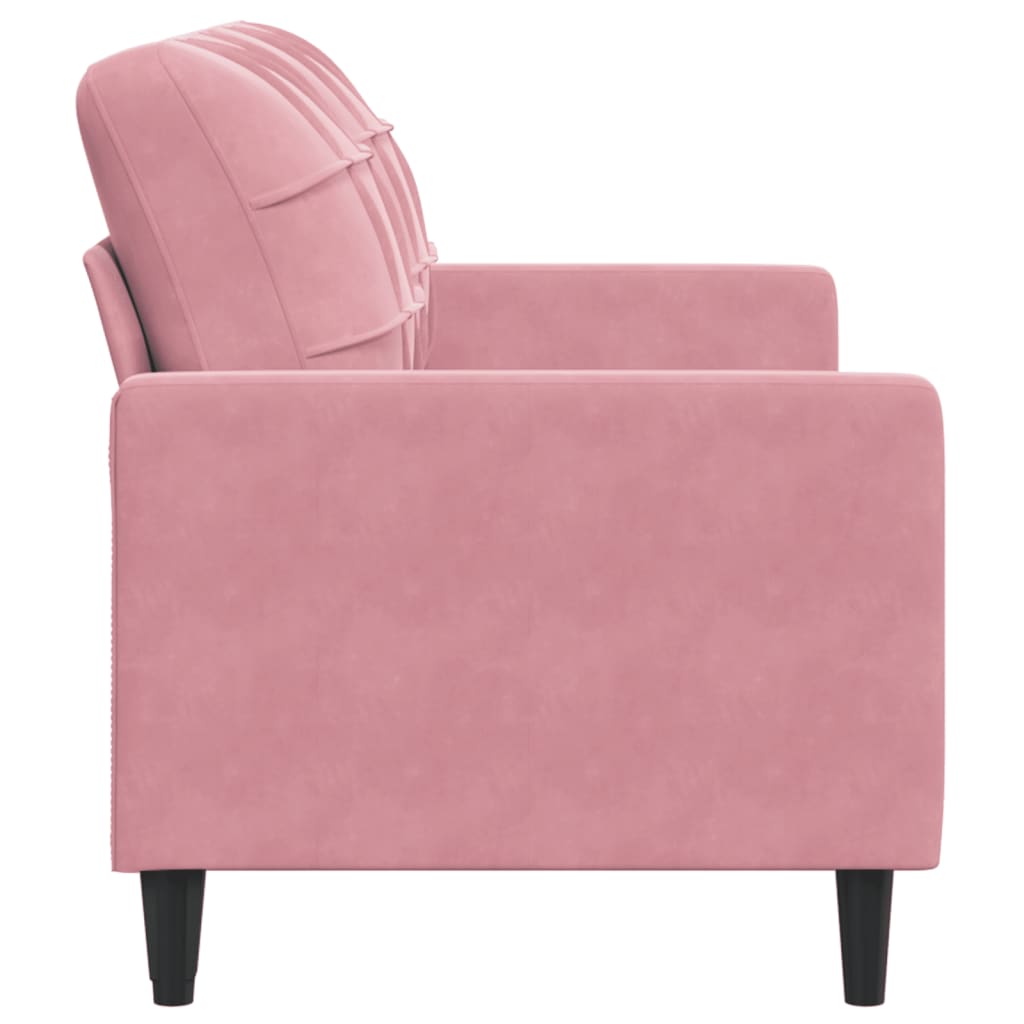 Canapé à 2 places Rose 140 cm Velours - XIOS