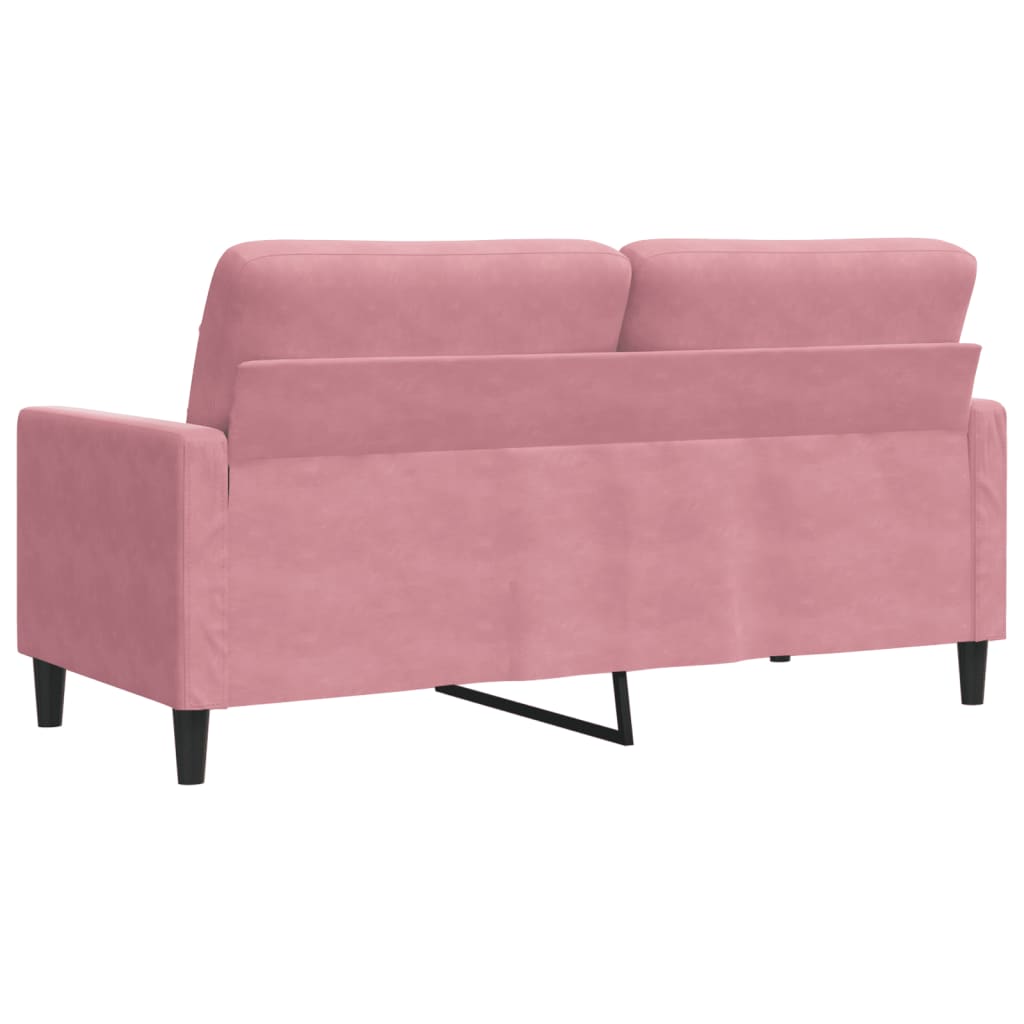 Canapé à 2 places Rose 140 cm Velours - XIOS