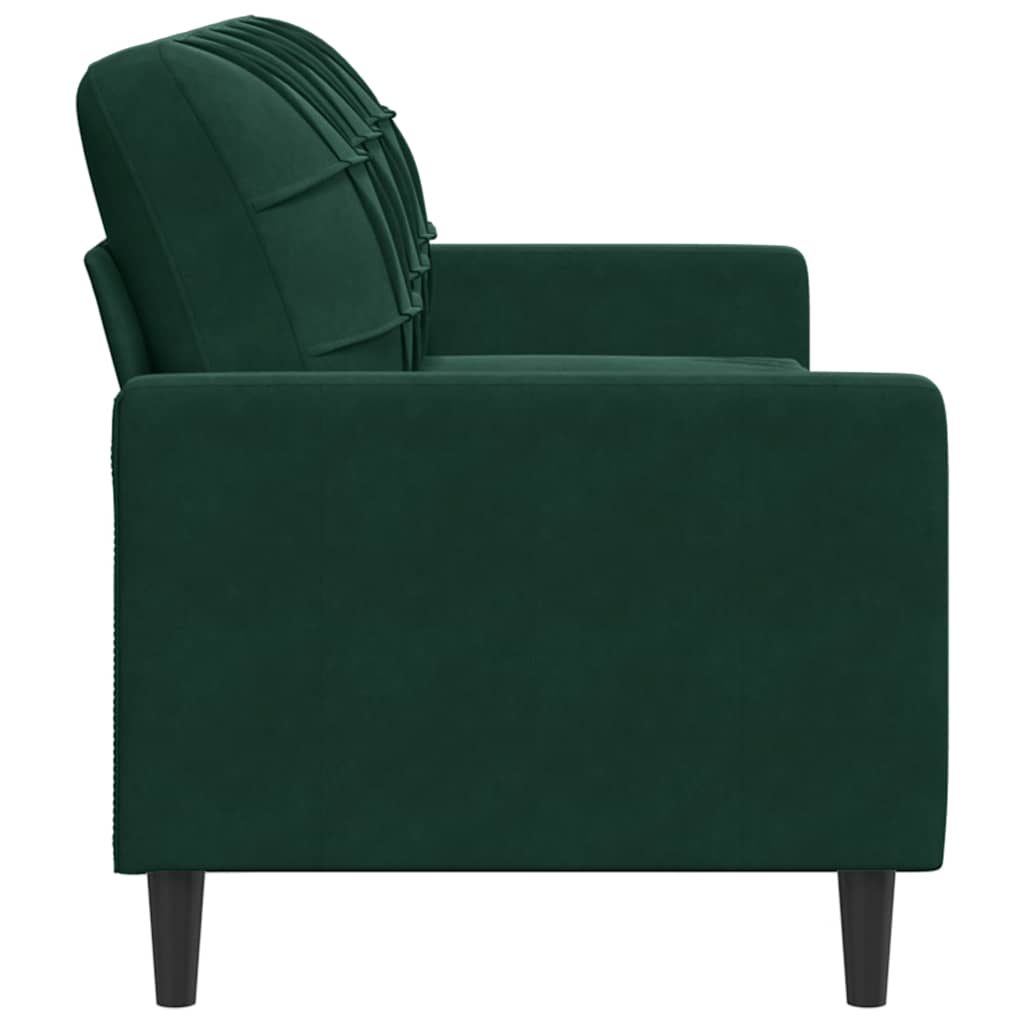 Canapé à 3 places Vert foncé 180 cm Velours - XIOS