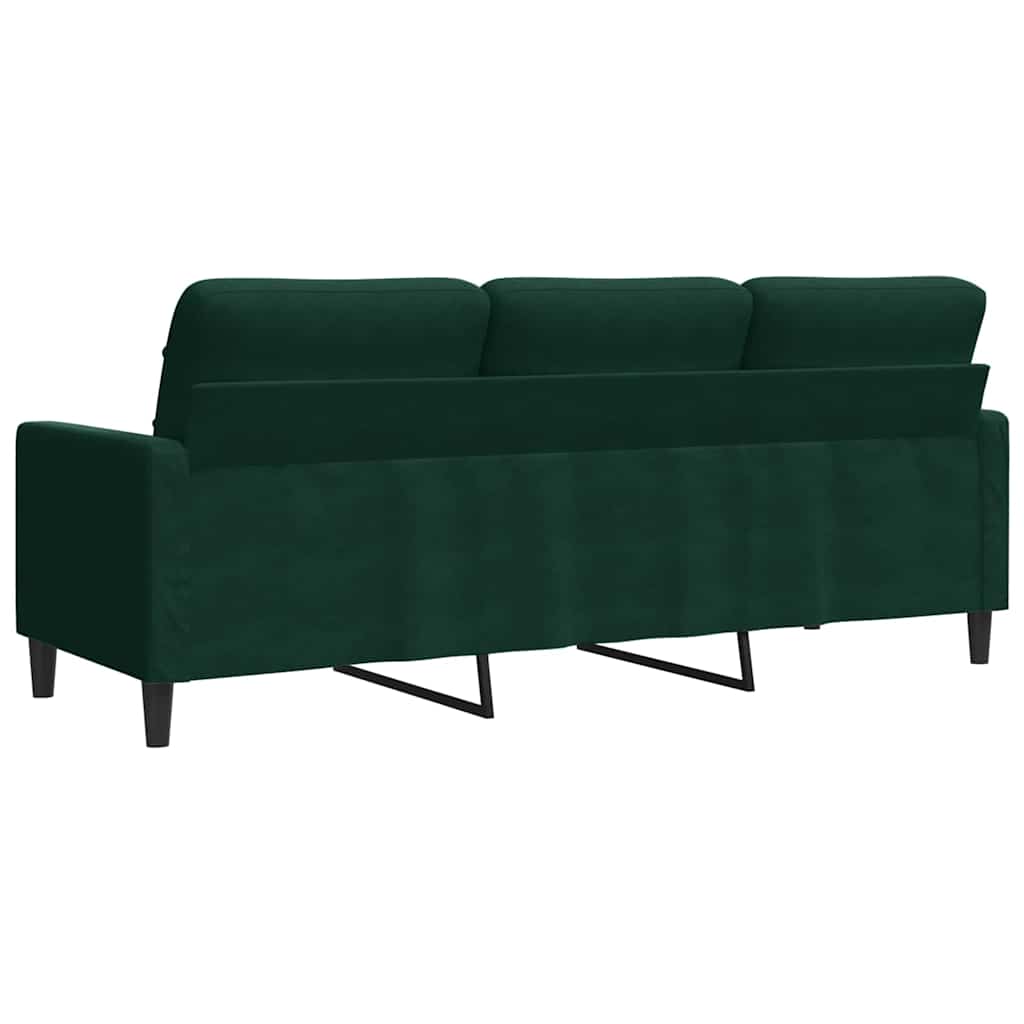 Canapé à 3 places Vert foncé 180 cm Velours - XIOS