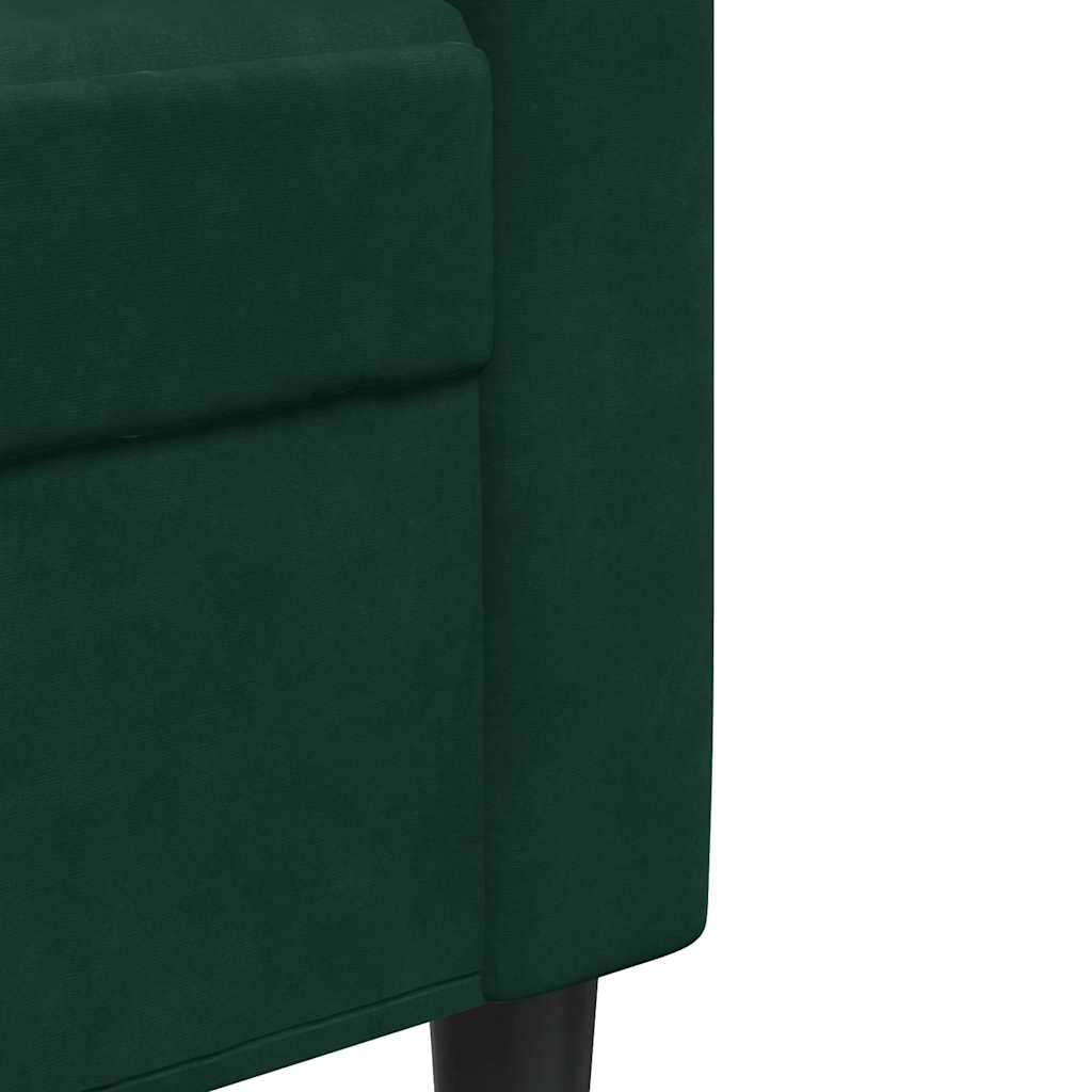 Canapé à 3 places Vert foncé 180 cm Velours - XIOS