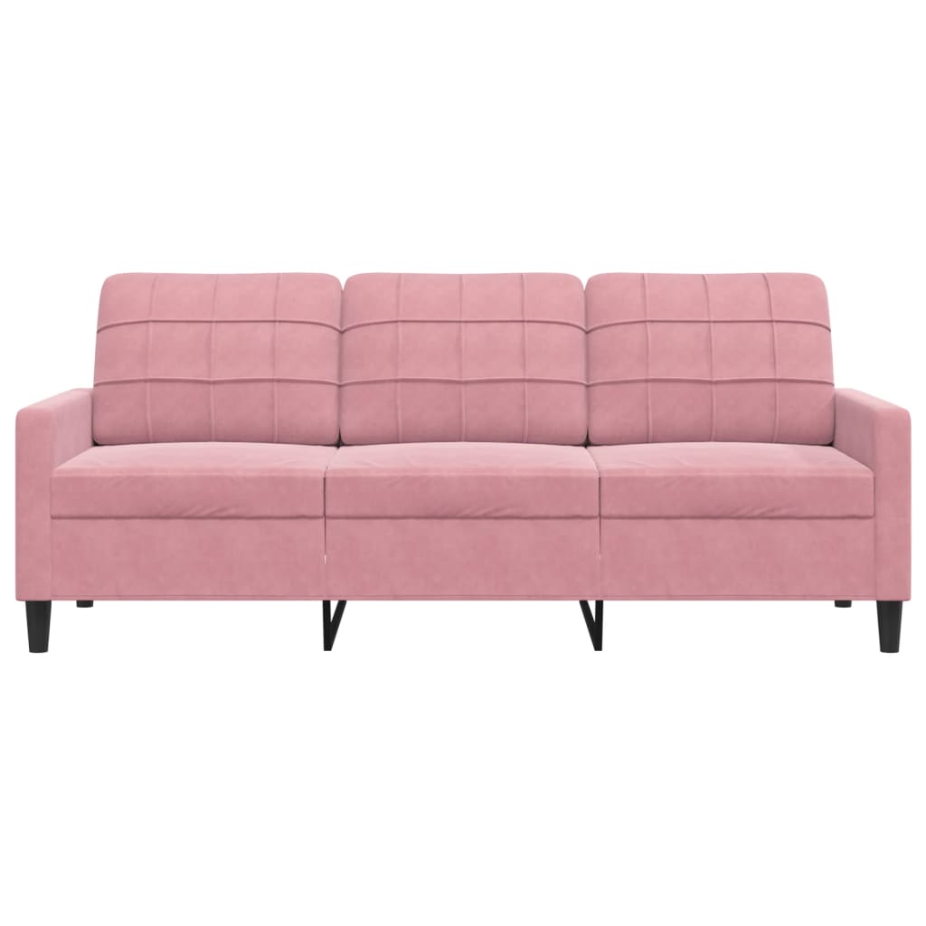 Canapé à 3 places Rose 180 cm Velours - XIOS