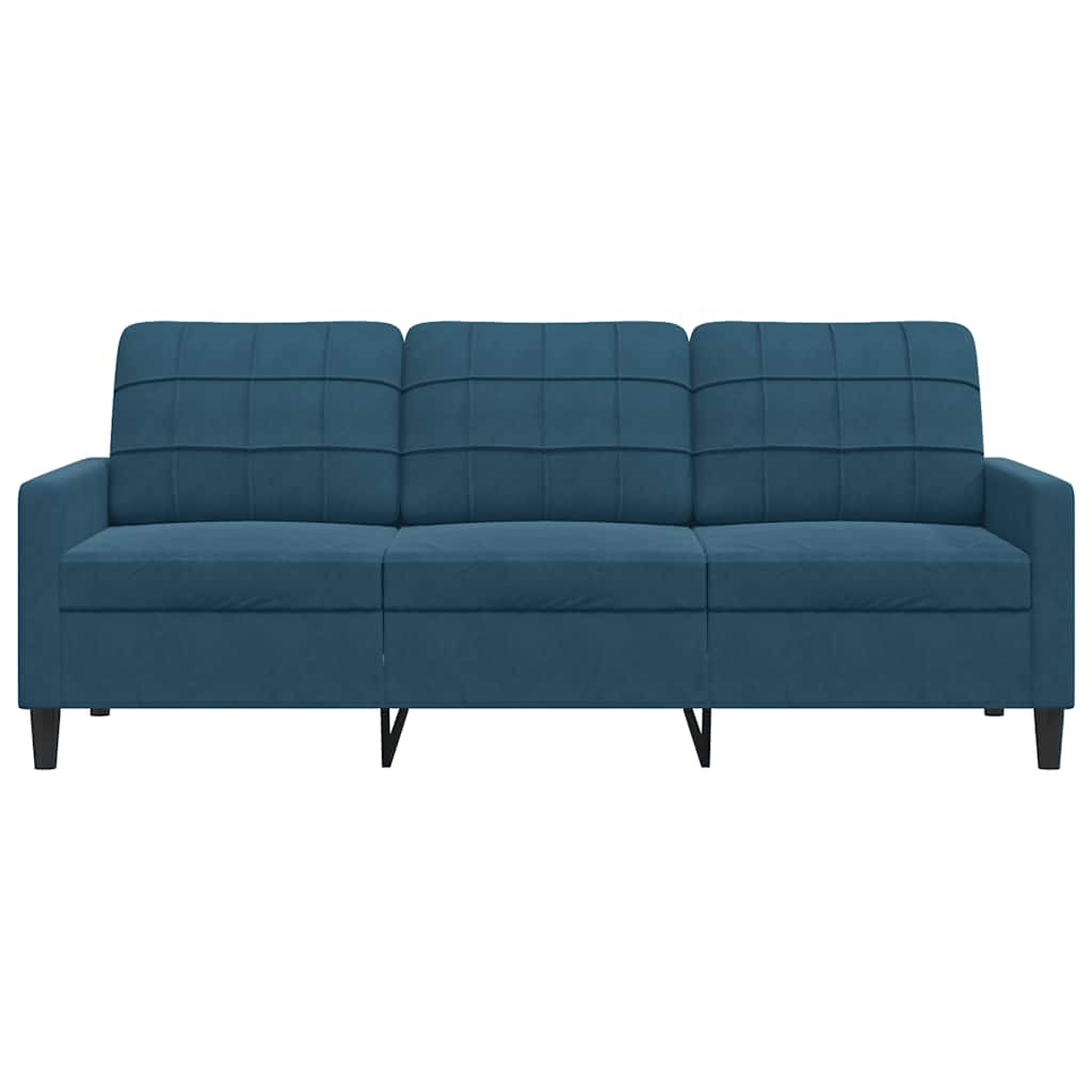 Canapé à 3 places Bleu 180 cm Velours - XIOS
