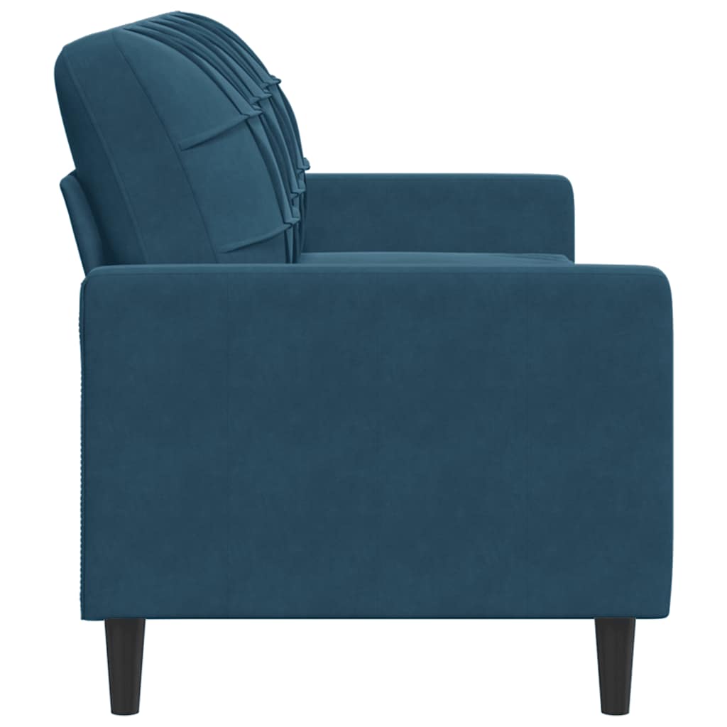 Canapé à 3 places Bleu 180 cm Velours - XIOS