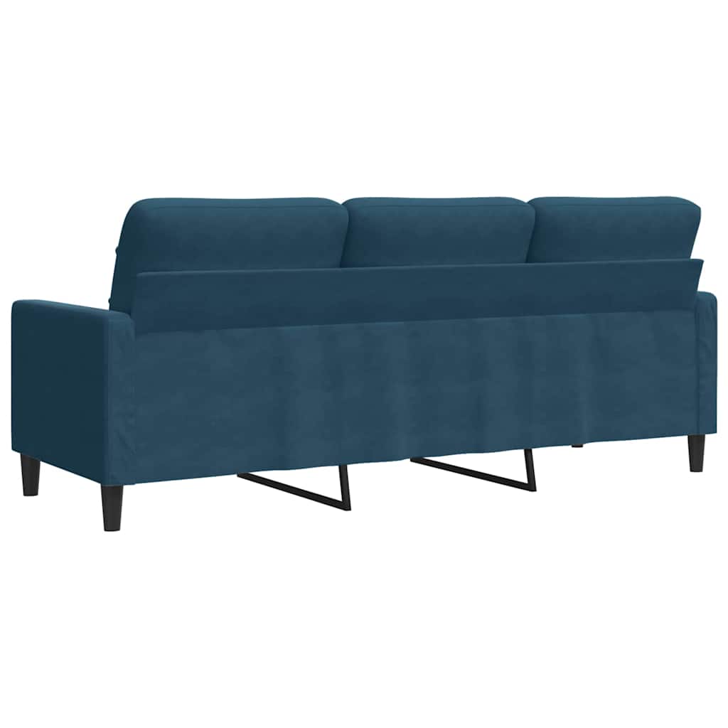Canapé à 3 places Bleu 180 cm Velours - XIOS