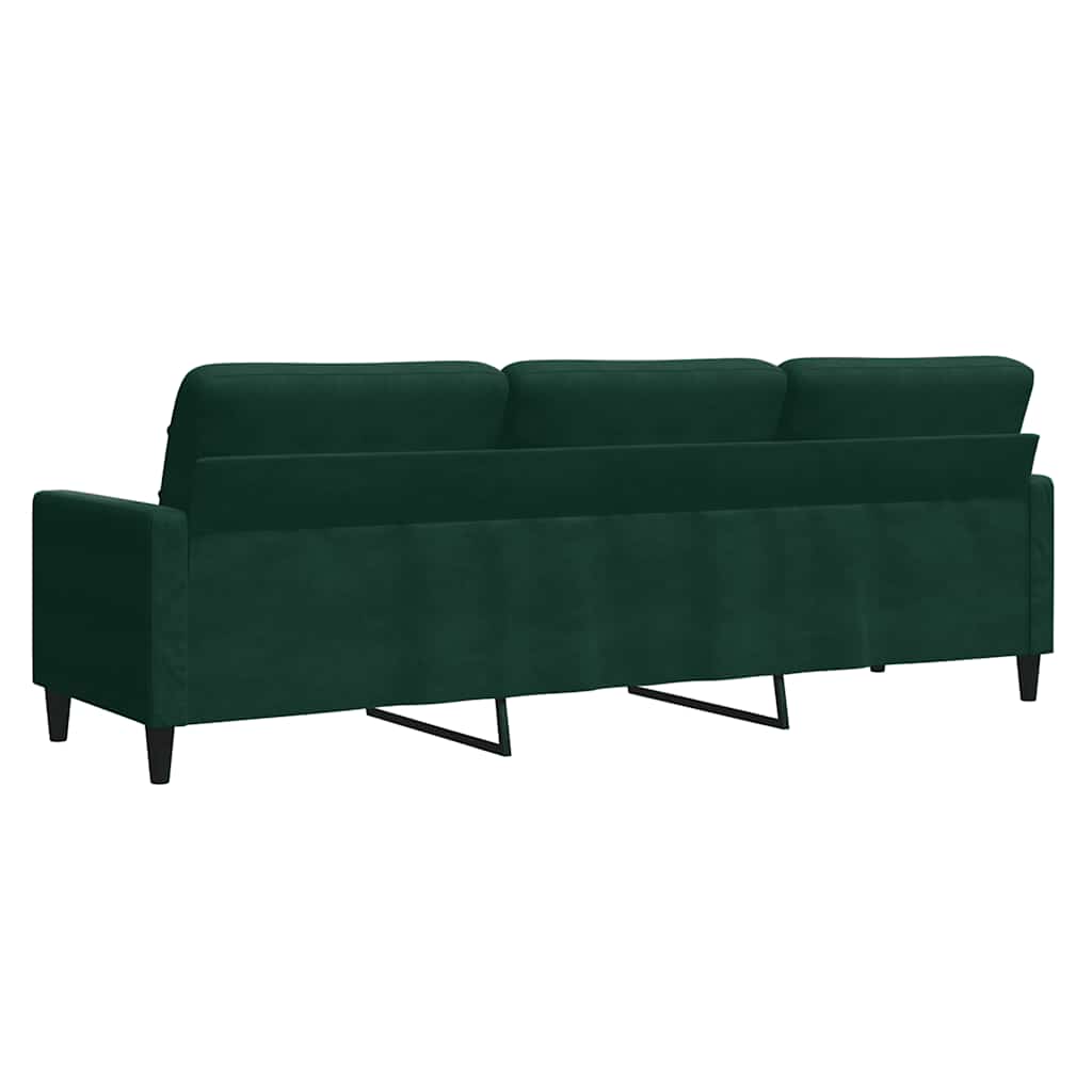 Canapé à 3 places Vert foncé 210 cm Velours - XIOS