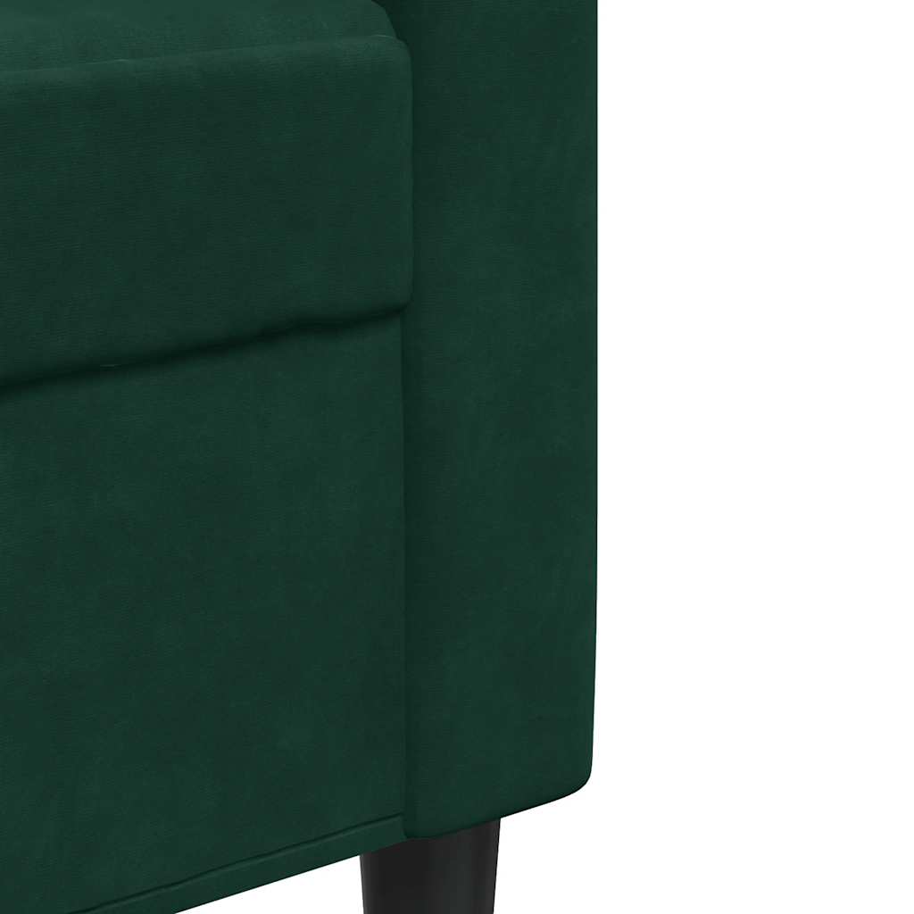 Canapé à 3 places Vert foncé 210 cm Velours - XIOS