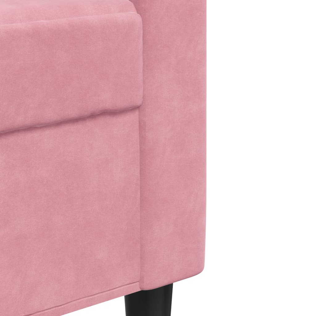 Canapé à 3 places Rose 210 cm Velours - XIOS