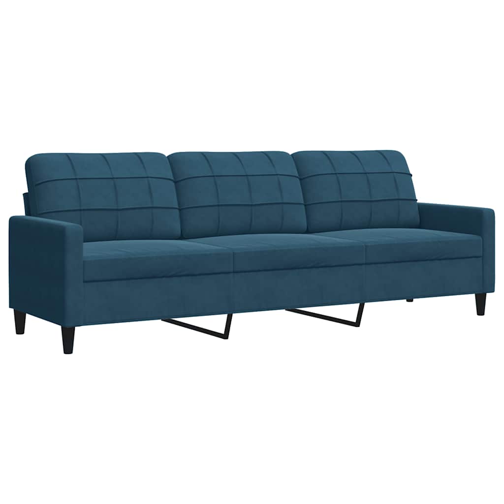 Canapé à 3 places Bleu 210 cm Velours - XIOS