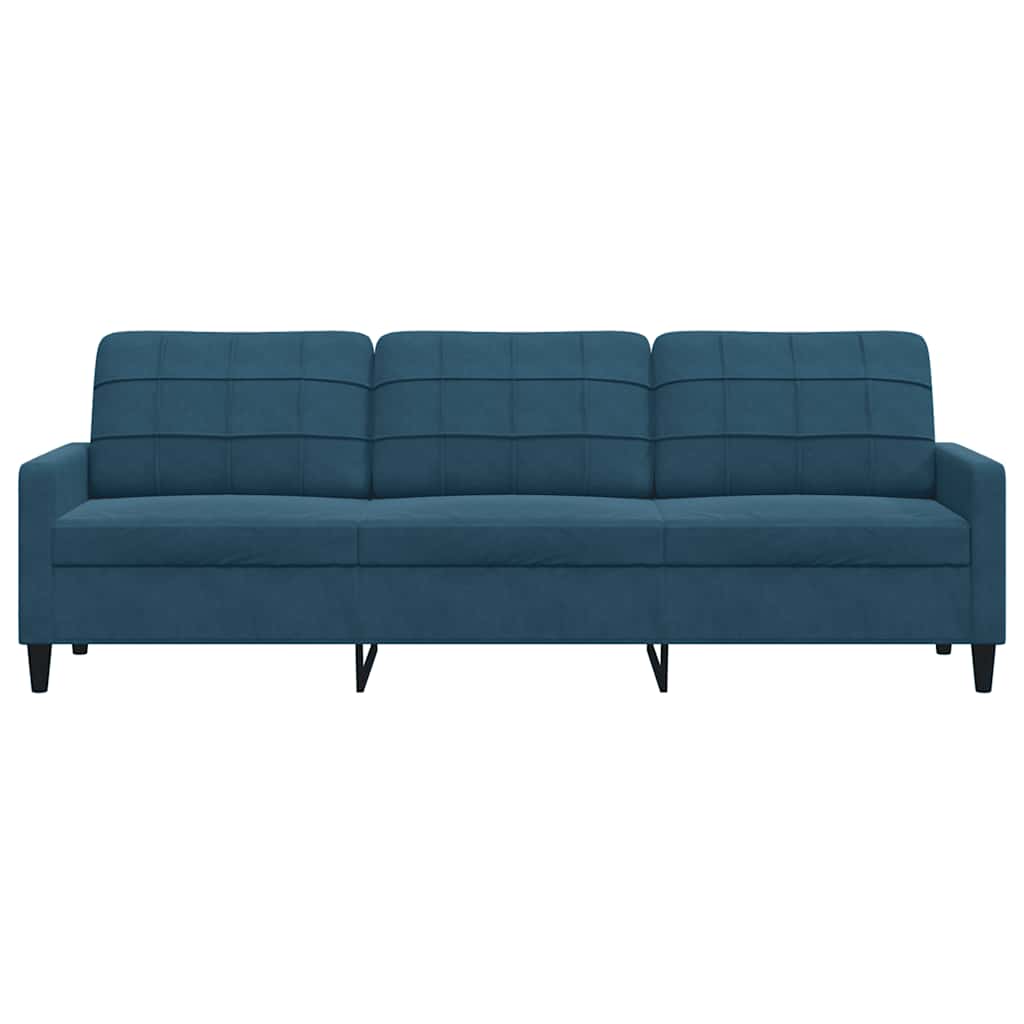 Canapé à 3 places Bleu 210 cm Velours - XIOS