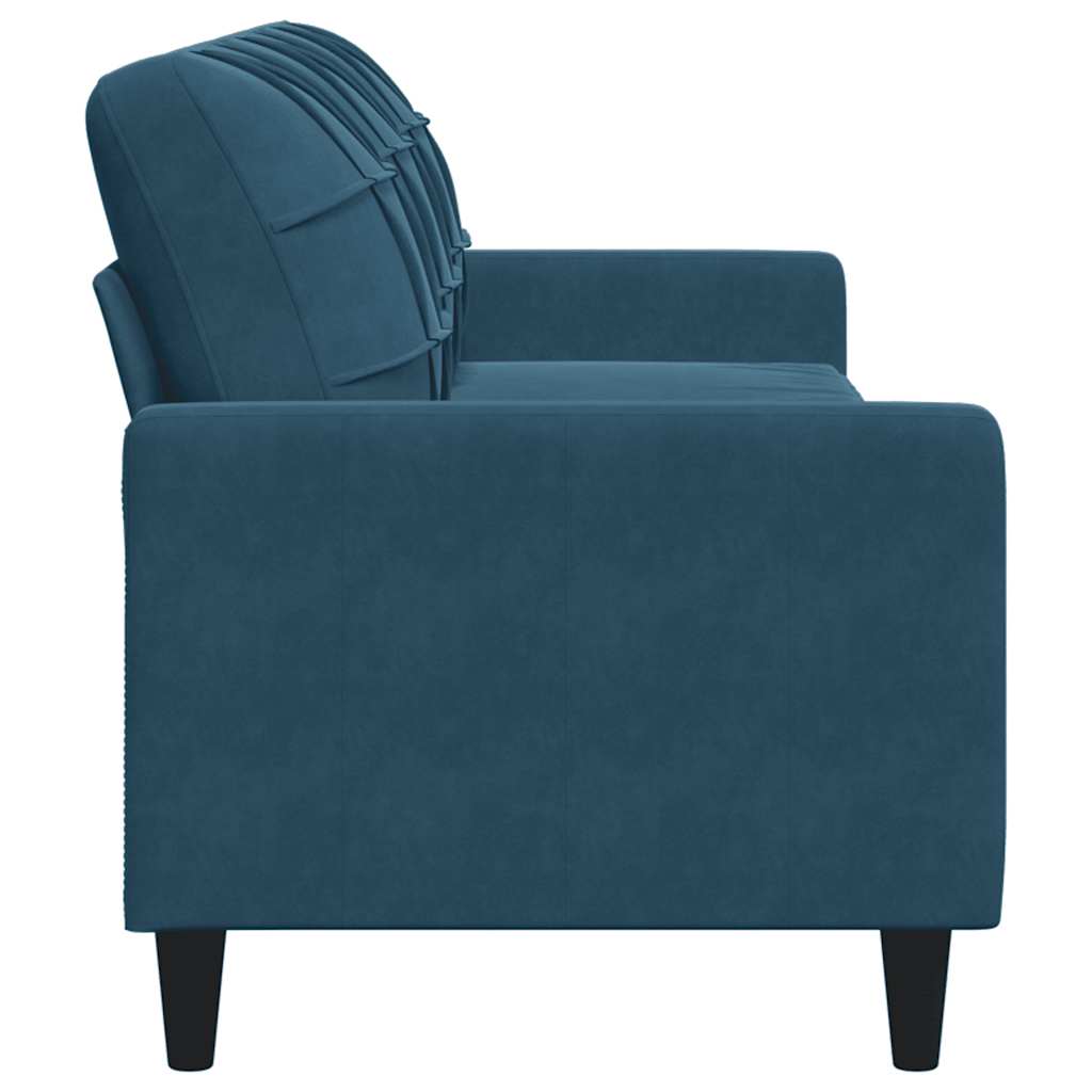 Canapé à 3 places Bleu 210 cm Velours