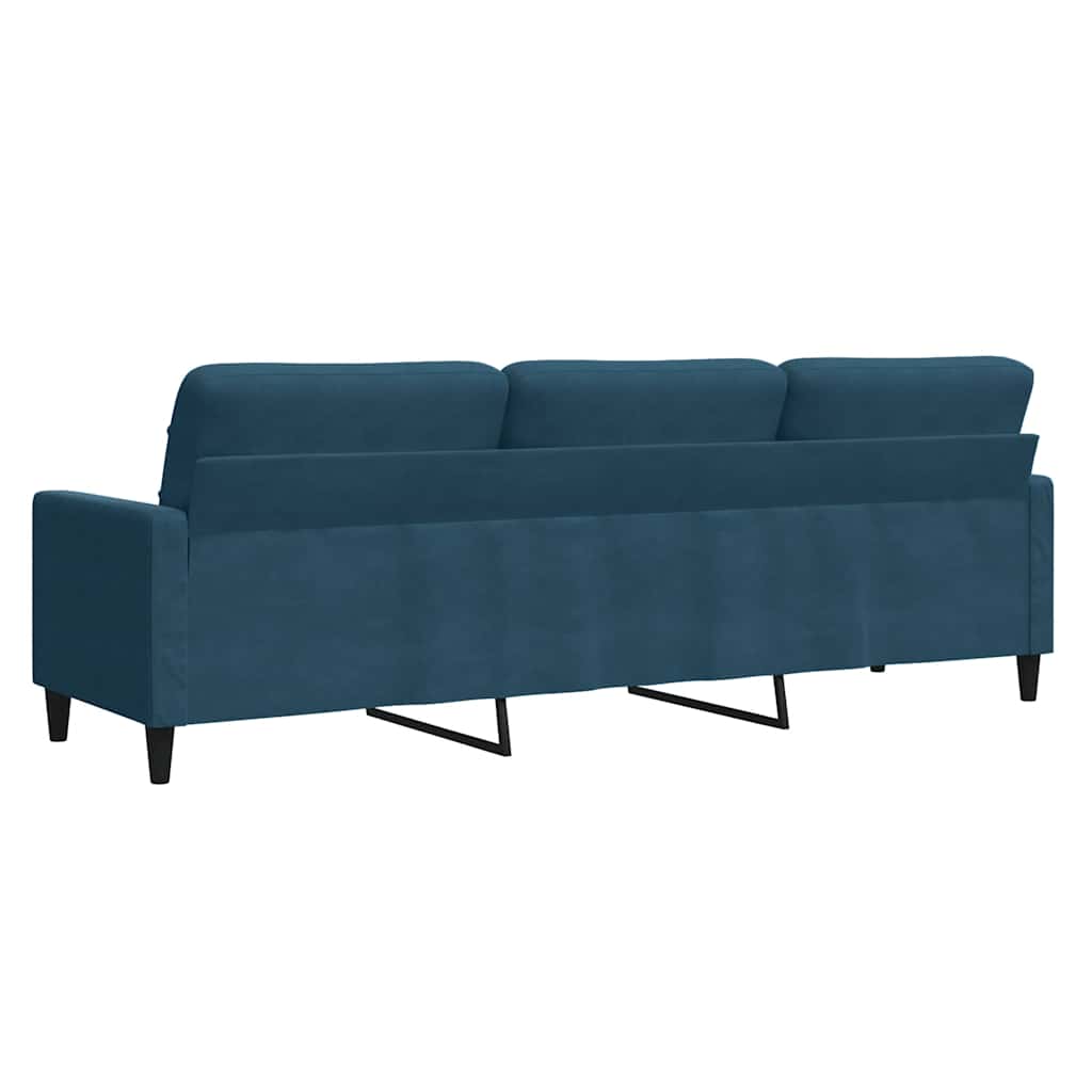 Canapé à 3 places Bleu 210 cm Velours - XIOS