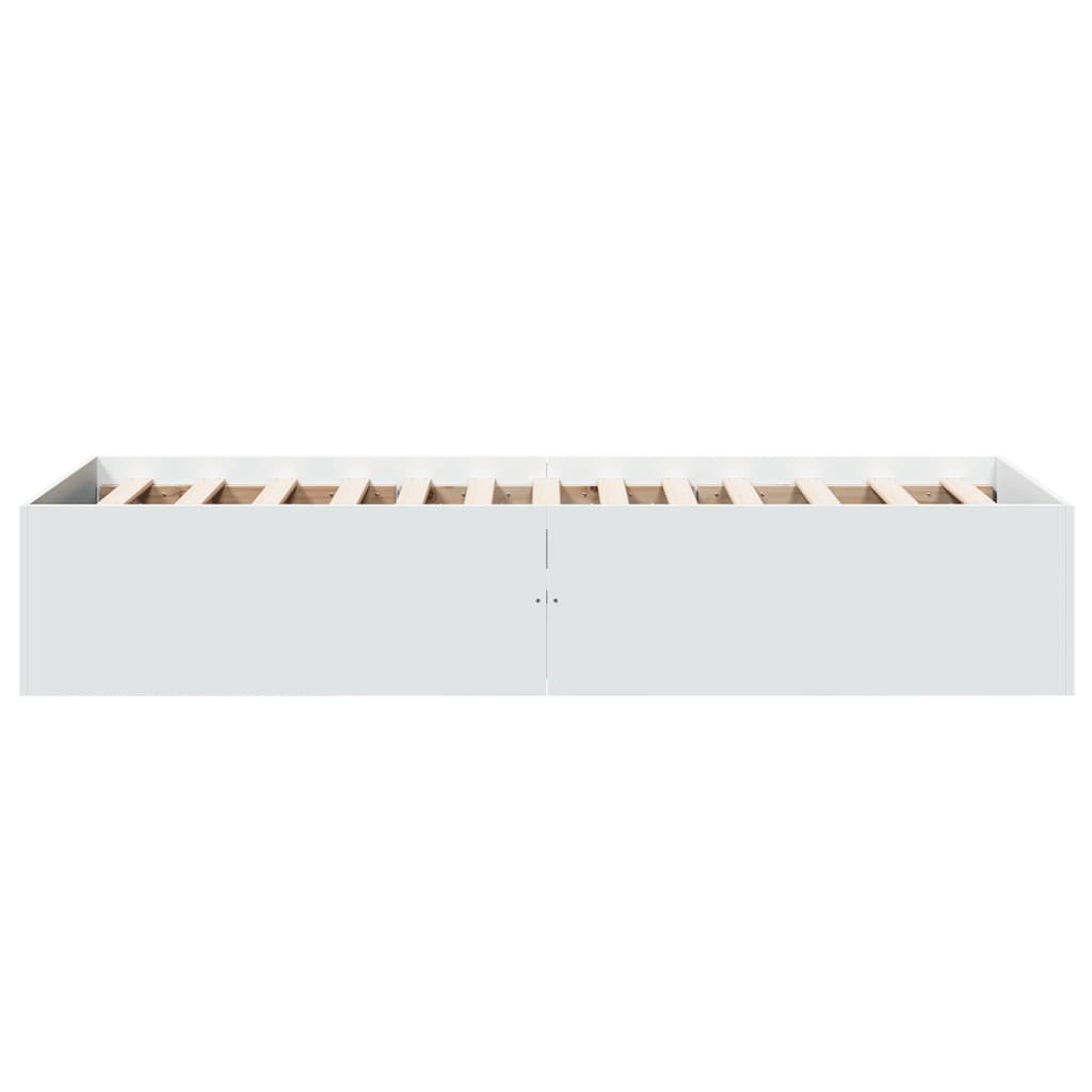 Cadre de lit sans matelas blanc 75x190 cm bois d'ingénierie - XIOS