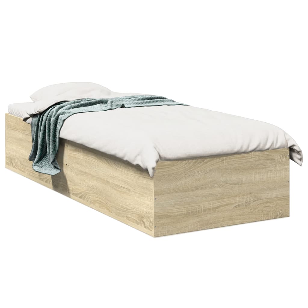 Cadre de lit sans matelas chêne sonoma 75x190 cm - XIOS