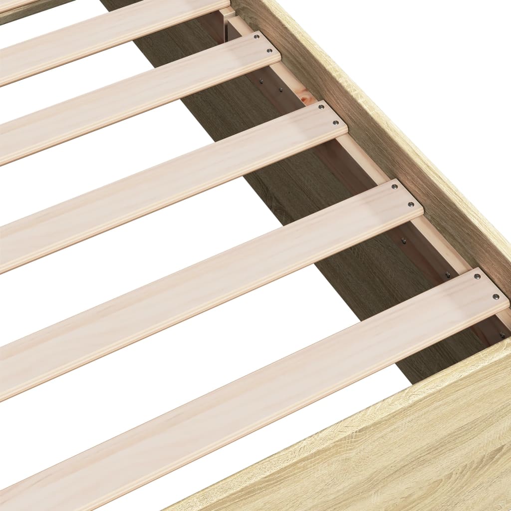 Cadre de lit sans matelas chêne sonoma 75x190 cm - XIOS