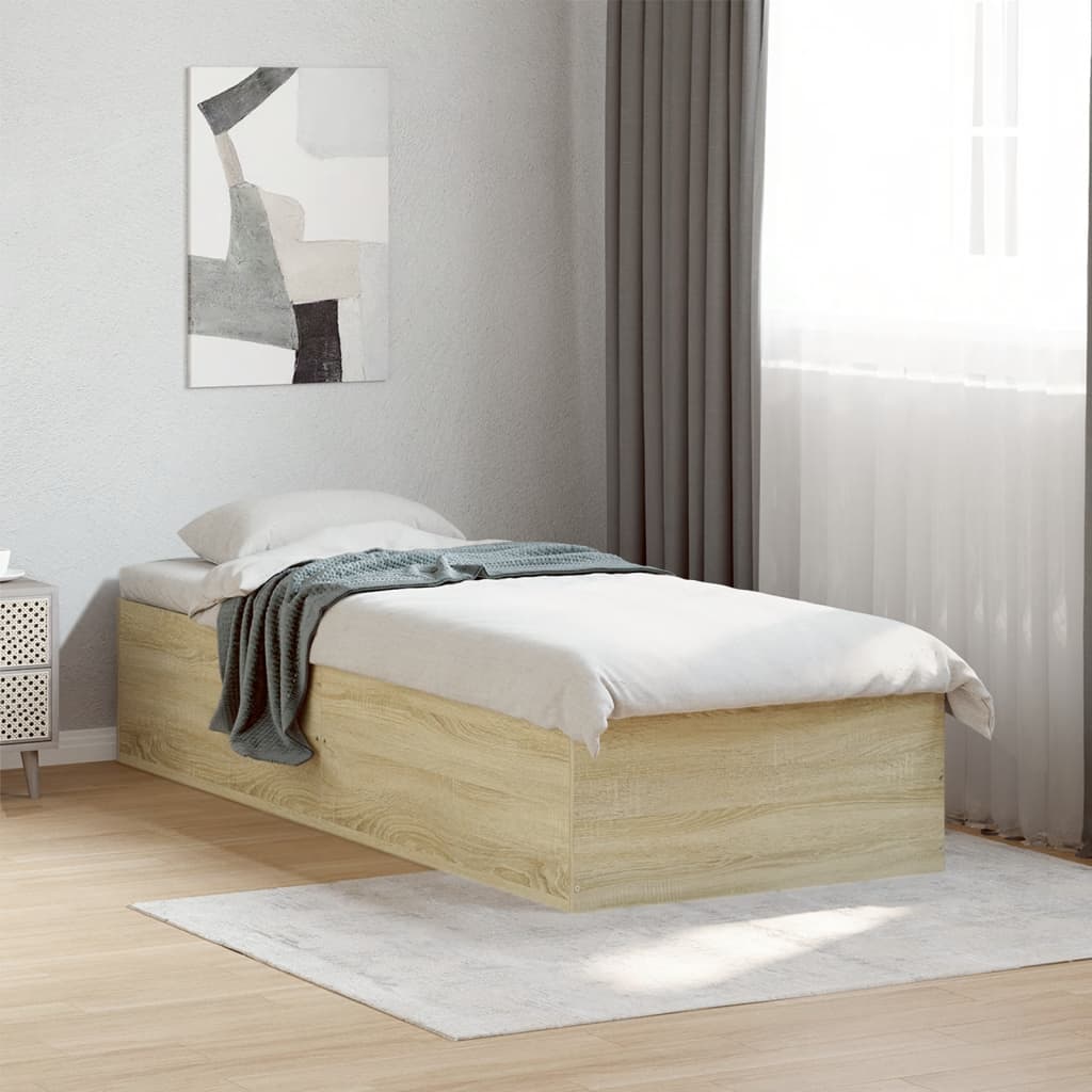 Cadre de lit sans matelas chêne sonoma 75x190 cm - XIOS