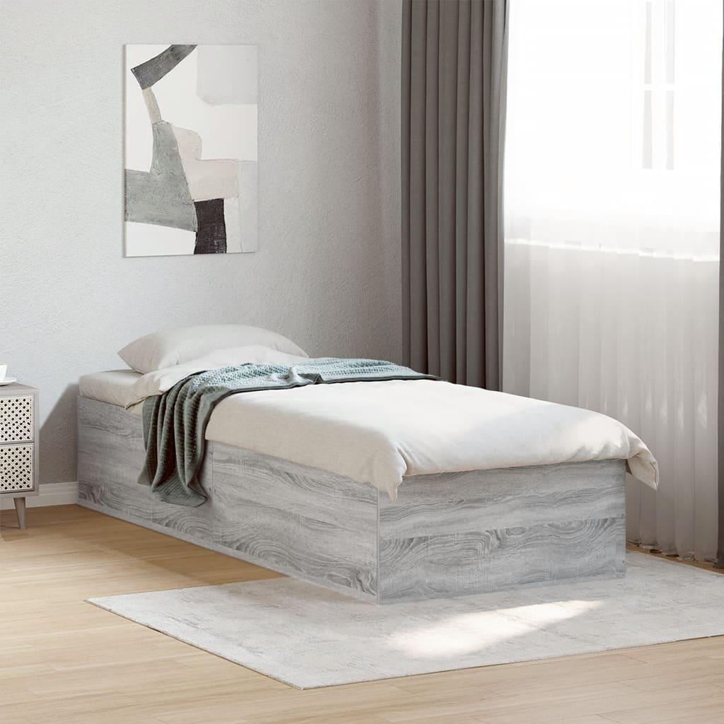 Cadre de lit sans matelas sonoma gris 75x190 cm - XIOS