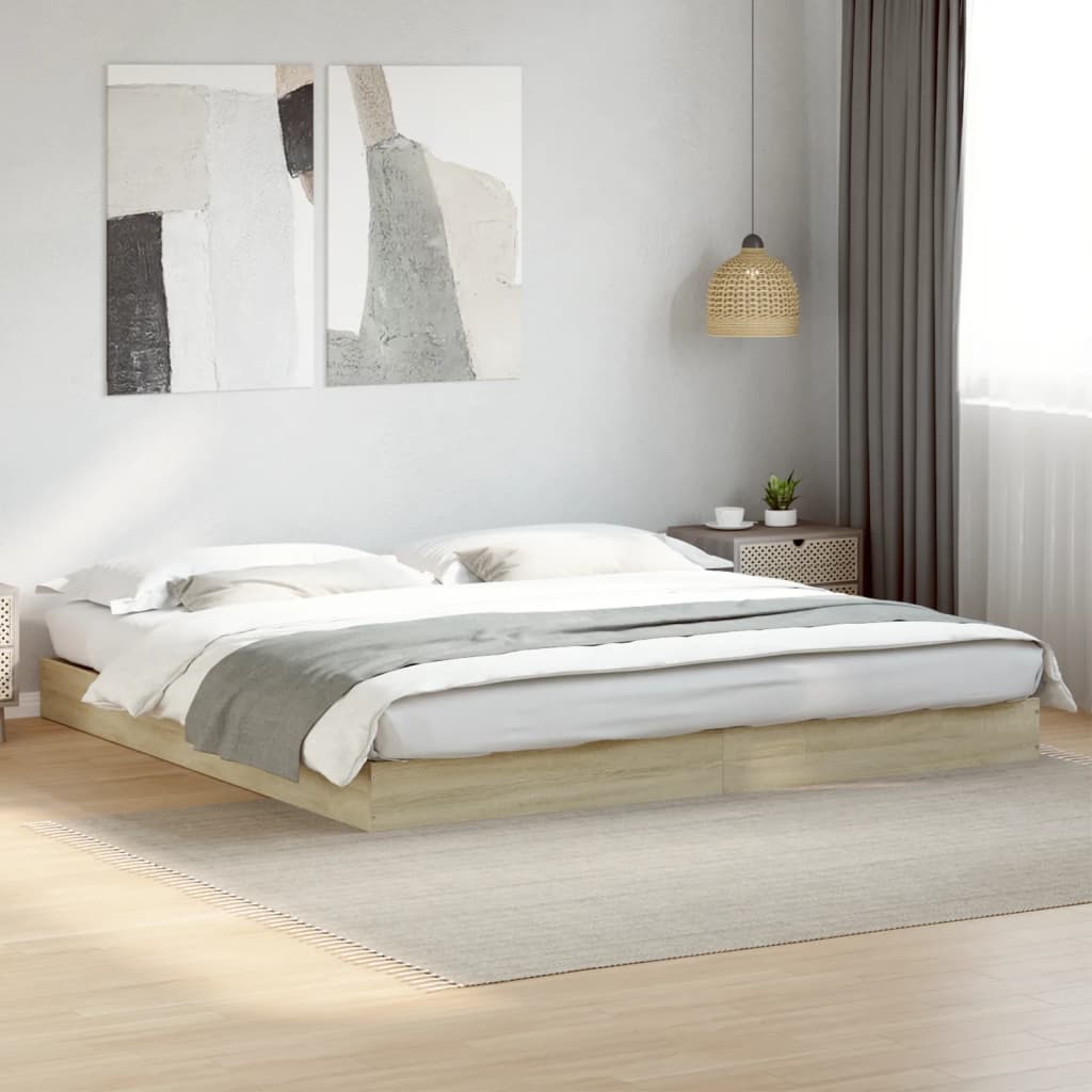 Cadre de lit sans matelas chêne sonoma 180x200 cm - XIOS