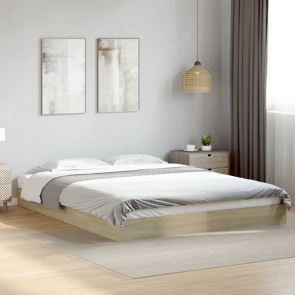 Cadre de lit sans matelas chêne sonoma 160x200 cm - XIOS