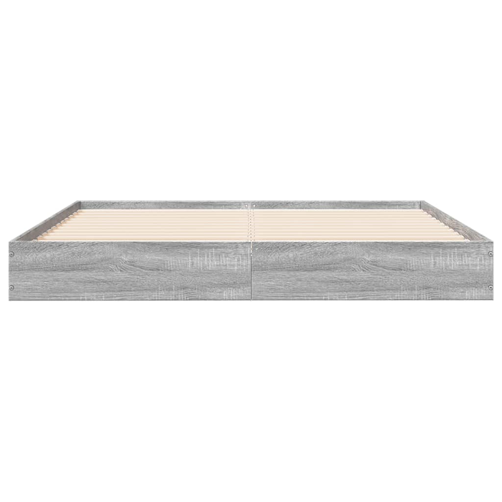 Cadre de lit sans matelas sonoma gris 140x200 cm - XIOS