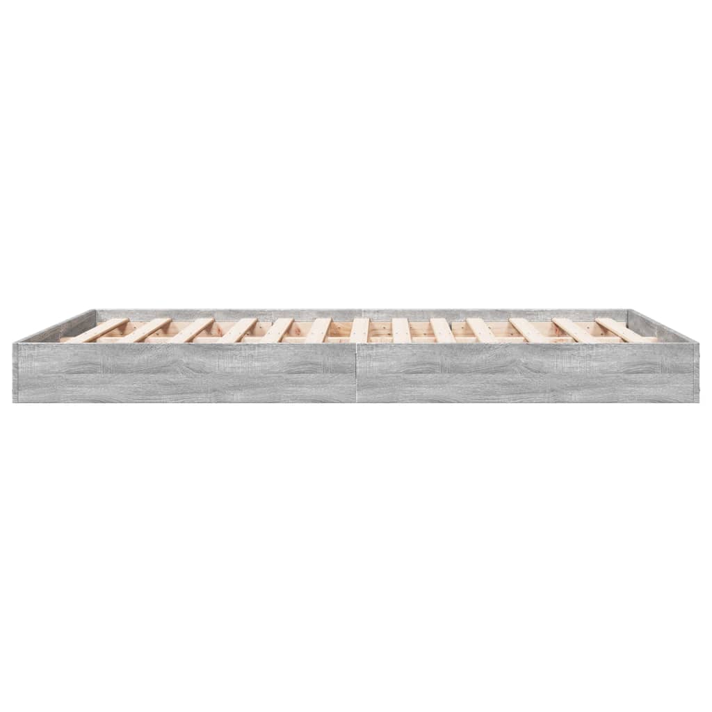 Cadre de lit sans matelas sonoma gris 140x200 cm - XIOS