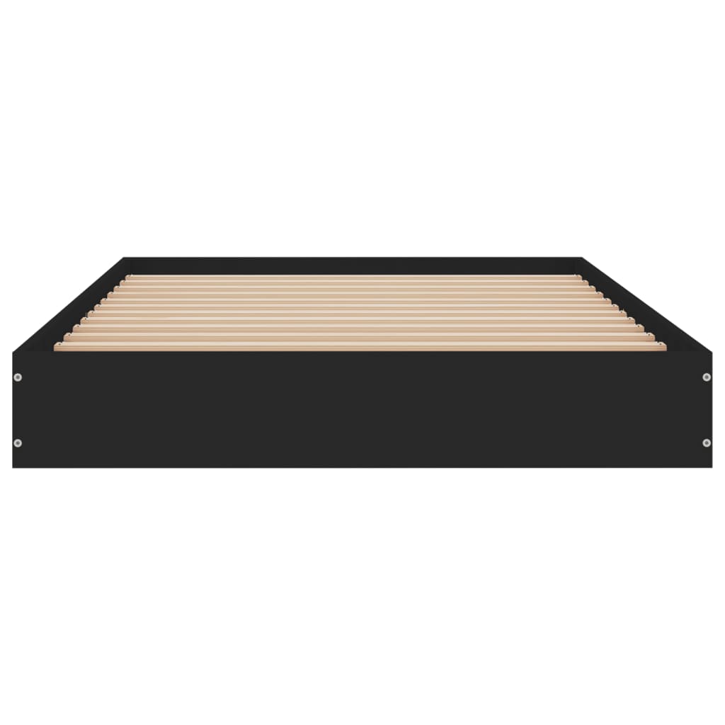 Cadre de lit sans matelas noir 100x200 cm bois d'ingénierie - XIOS
