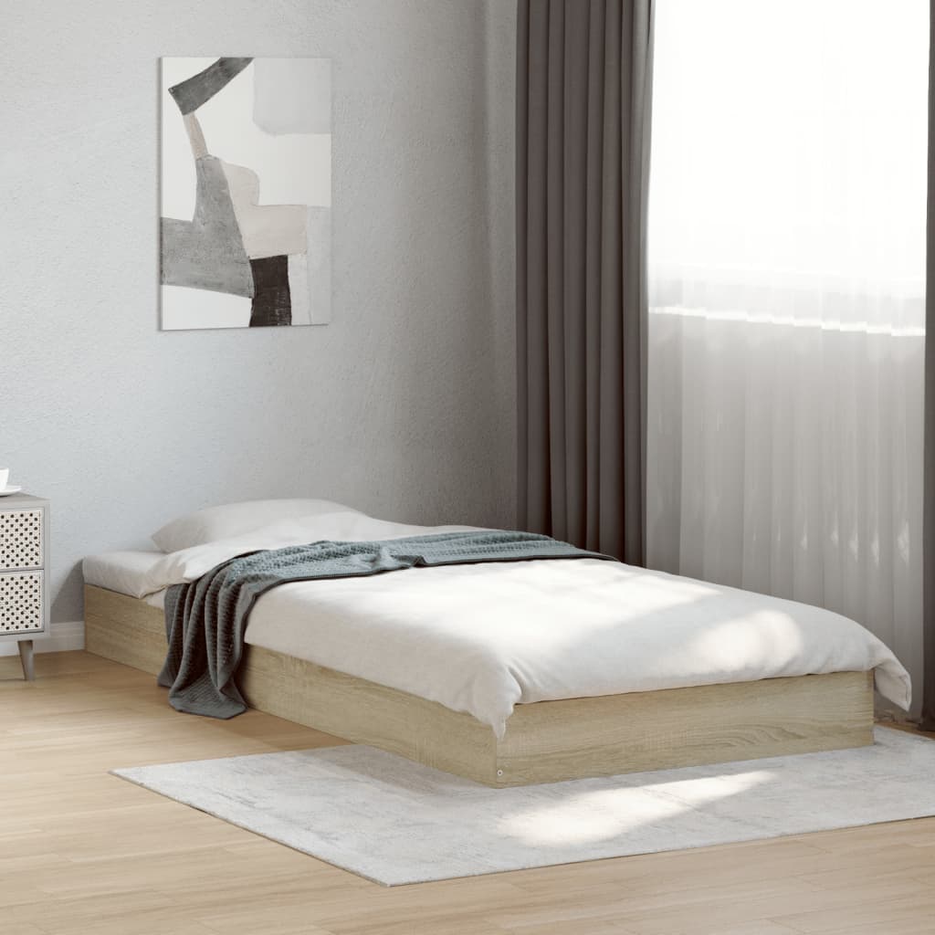 Cadre de lit sans matelas chêne sonoma 100x200 cm - XIOS