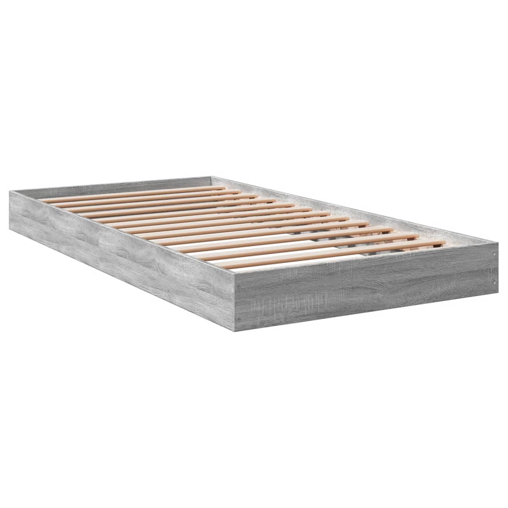Cadre de lit sans matelas sonoma gris 100x200 cm - XIOS