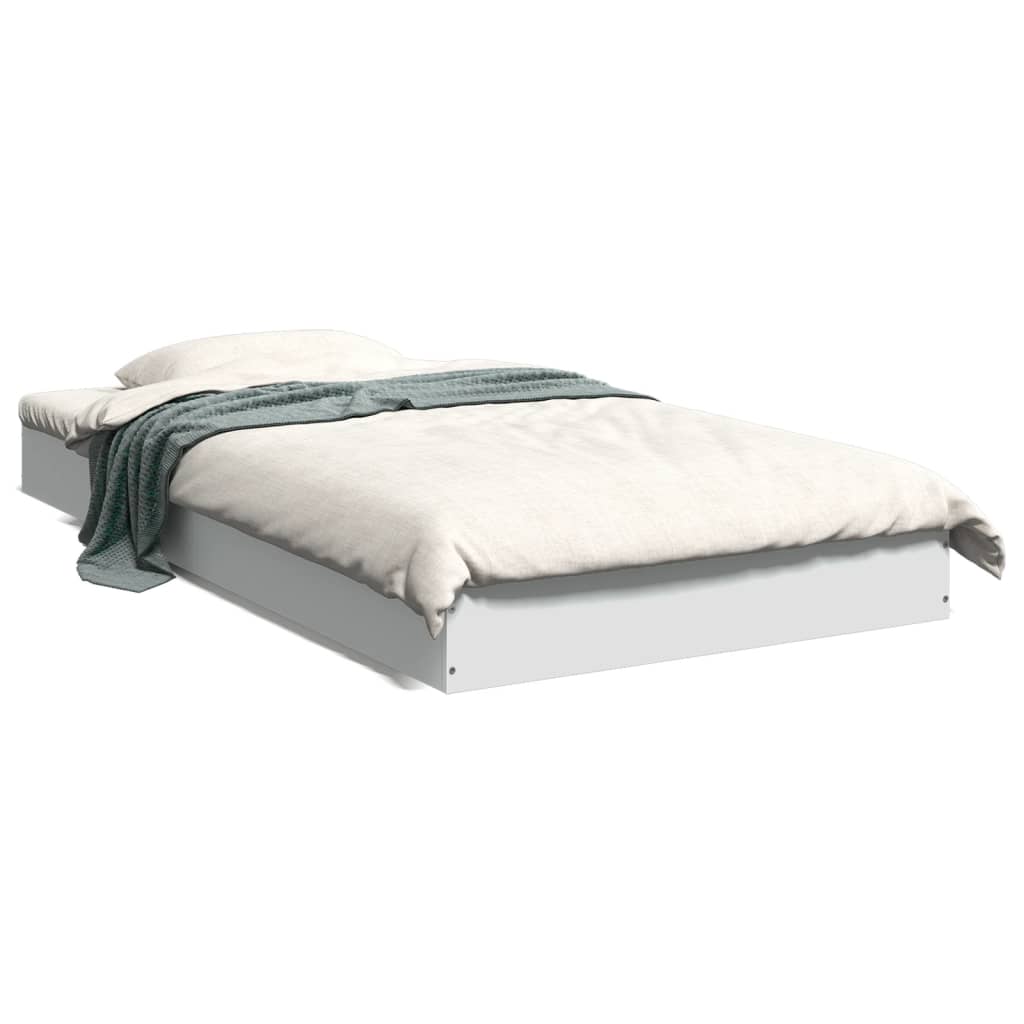 Cadre de lit sans matelas blanc 90x190 cm bois d'ingénierie - XIOS