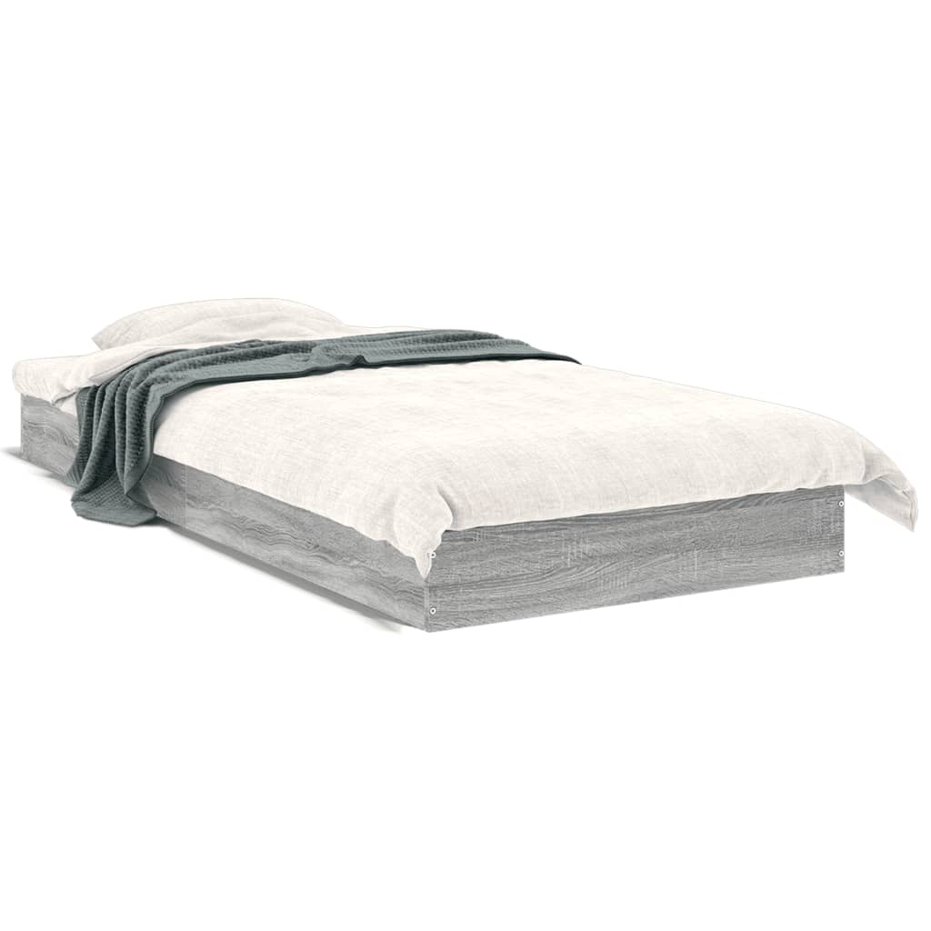 Cadre de lit sans matelas sonoma gris 75x190 cm - XIOS