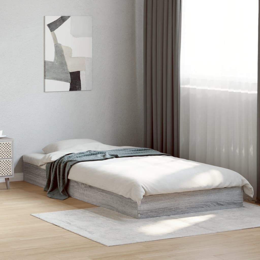Cadre de lit sans matelas sonoma gris 75x190 cm - XIOS