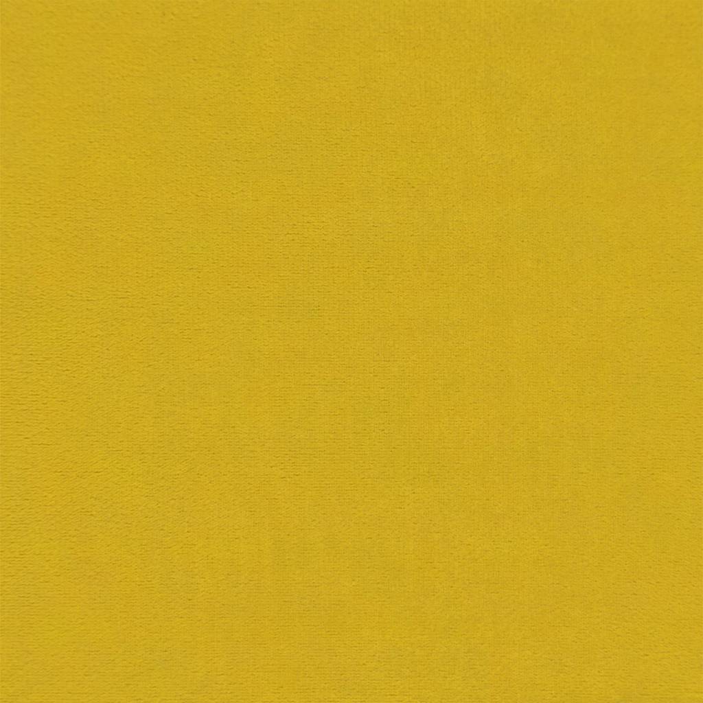 Canapé 2 places avec oreillers décoratifs jaune 120 cm velours - XIOS