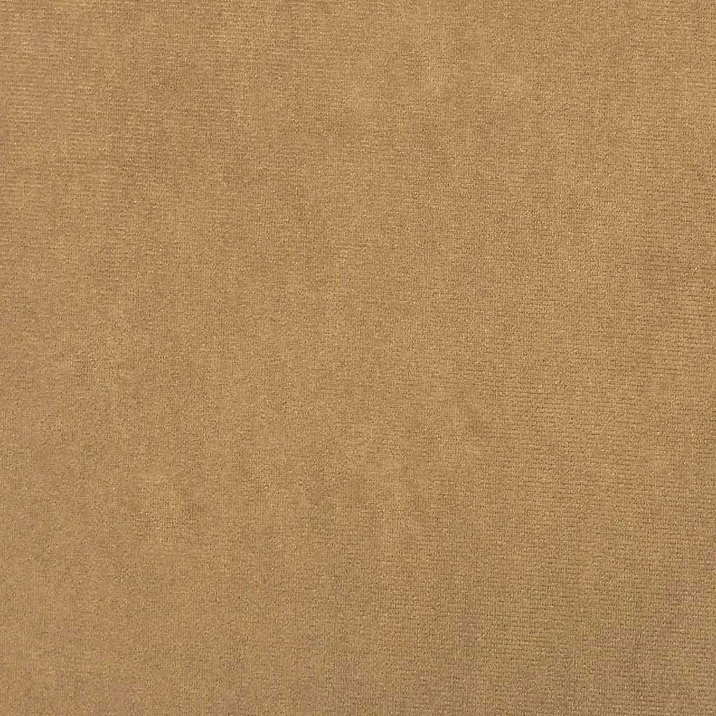Canapé 3 places avec oreillers décoratifs marron 180 cm velours - XIOS