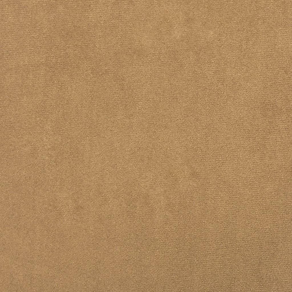 Canapé 3 places avec oreillers décoratifs marron 210 cm velours - XIOS