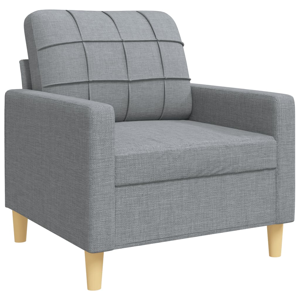 Ensemble de canapés 3 pcs gris clair tissu - XIOS
