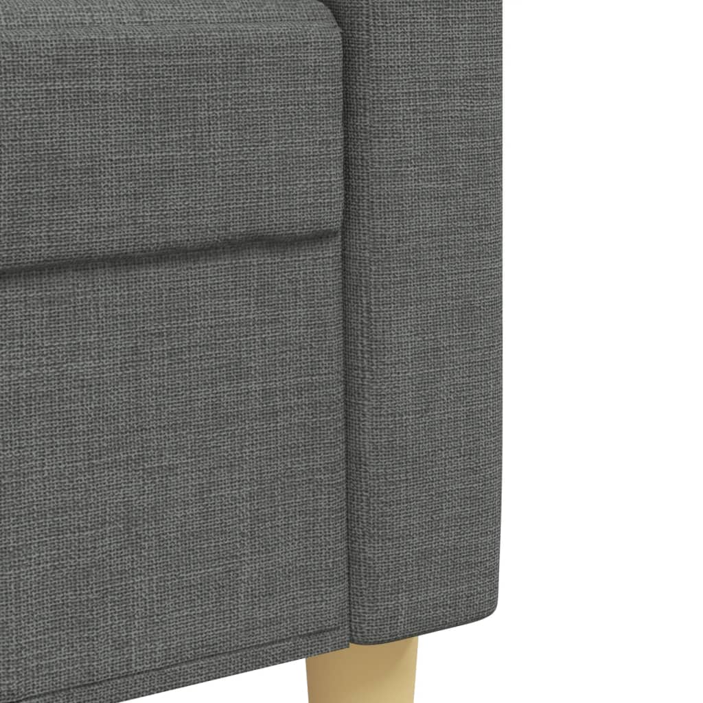Ensemble de canapés 3 pcs gris foncé tissu - XIOS