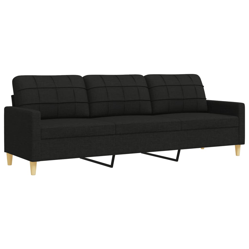 Ensemble de canapés 3 pcs noir tissu - XIOS